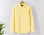 Men's Yellow Striped Cotton Shirt | Full Sleeve Casual Shirt