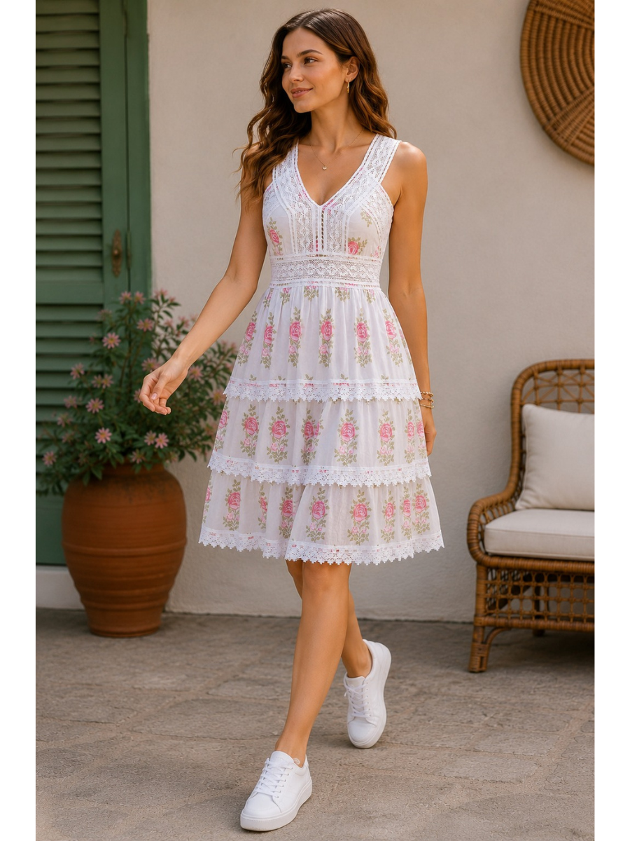 Rose Whisper Lace Dress
