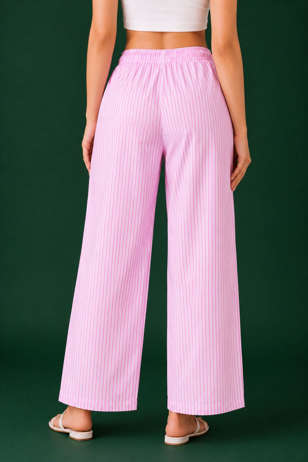 Women’s Pure Cotton High-Waist Wide-Leg Palazzo Pant