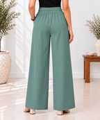 Women’s Pure Cotton High-Waist Wide-Leg Palazzo Pant