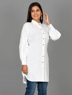 white long formal shirt
