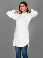 white long formal shirt