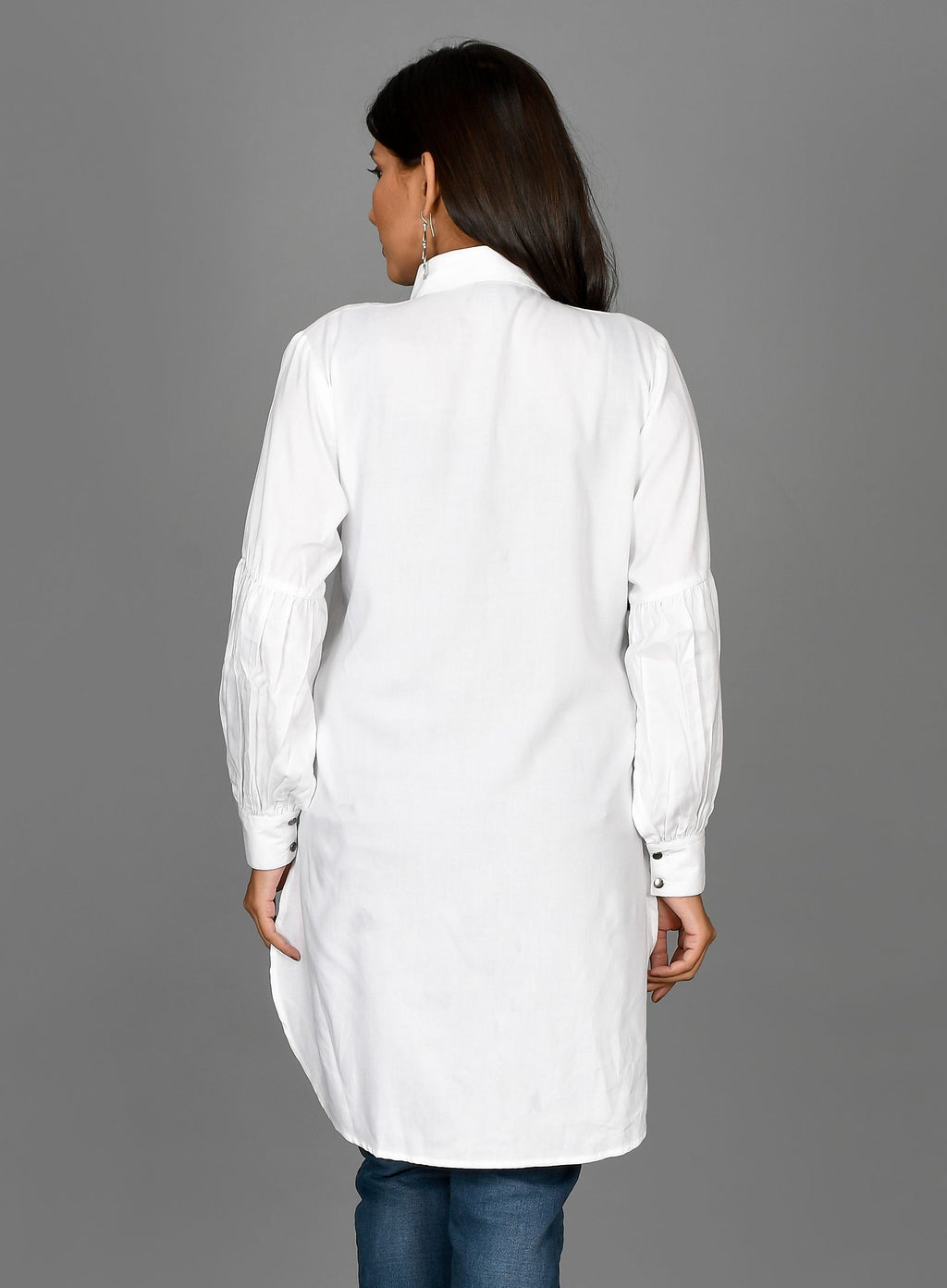 white long formal shirt