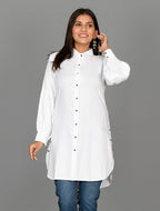 white long formal shirt